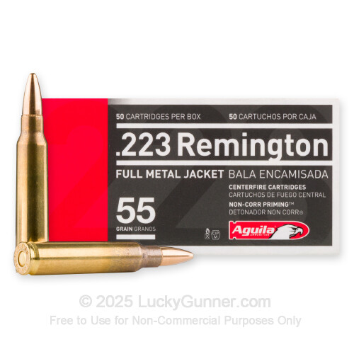 223 Rem Ammo - 55 gr FMJ by Aguila - 1000 Rounds Bulk Pack