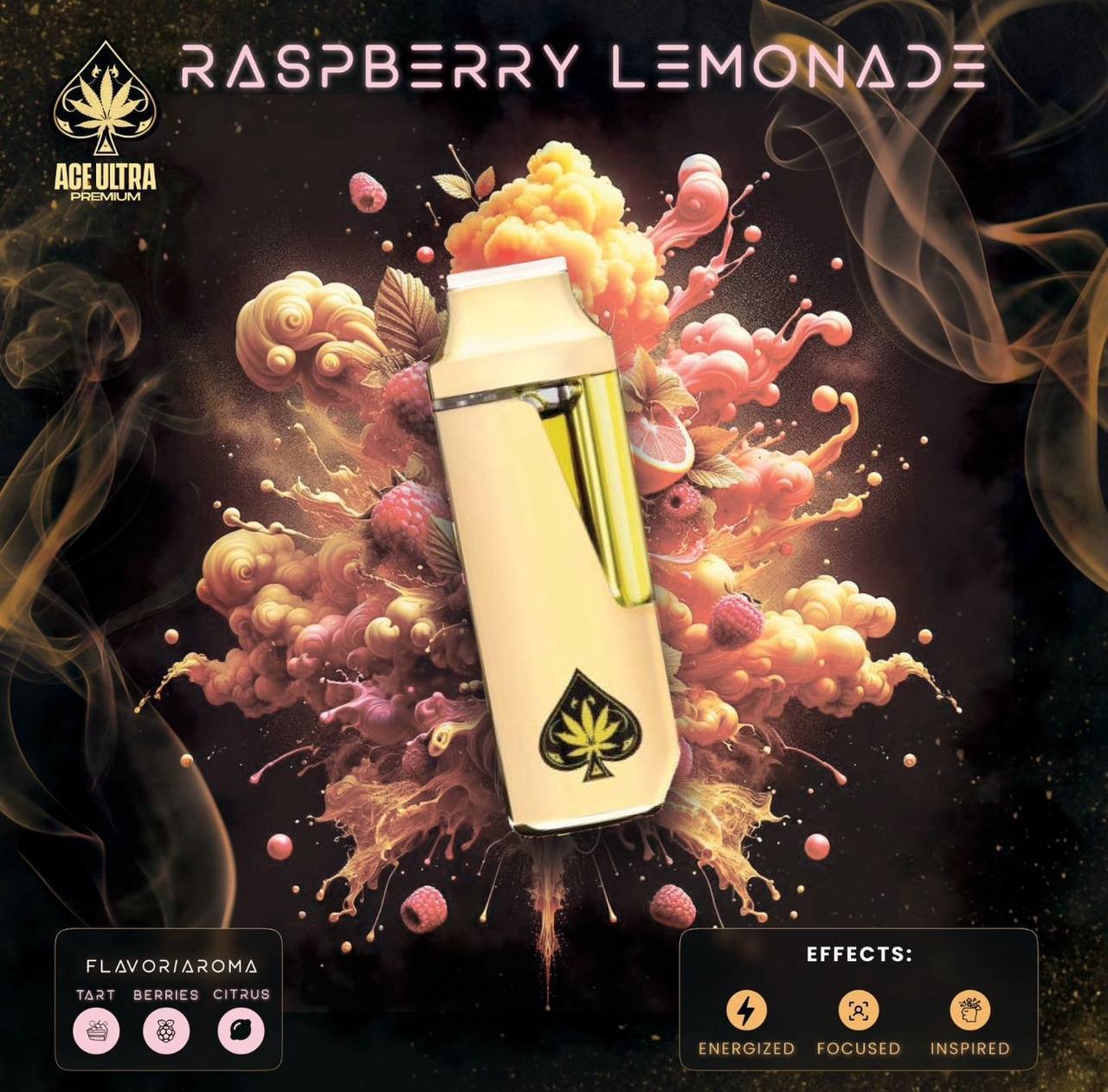 RASPBERRY LEMONADE Vape Cartridge | Ace of Spades #1 Cannabis Brand