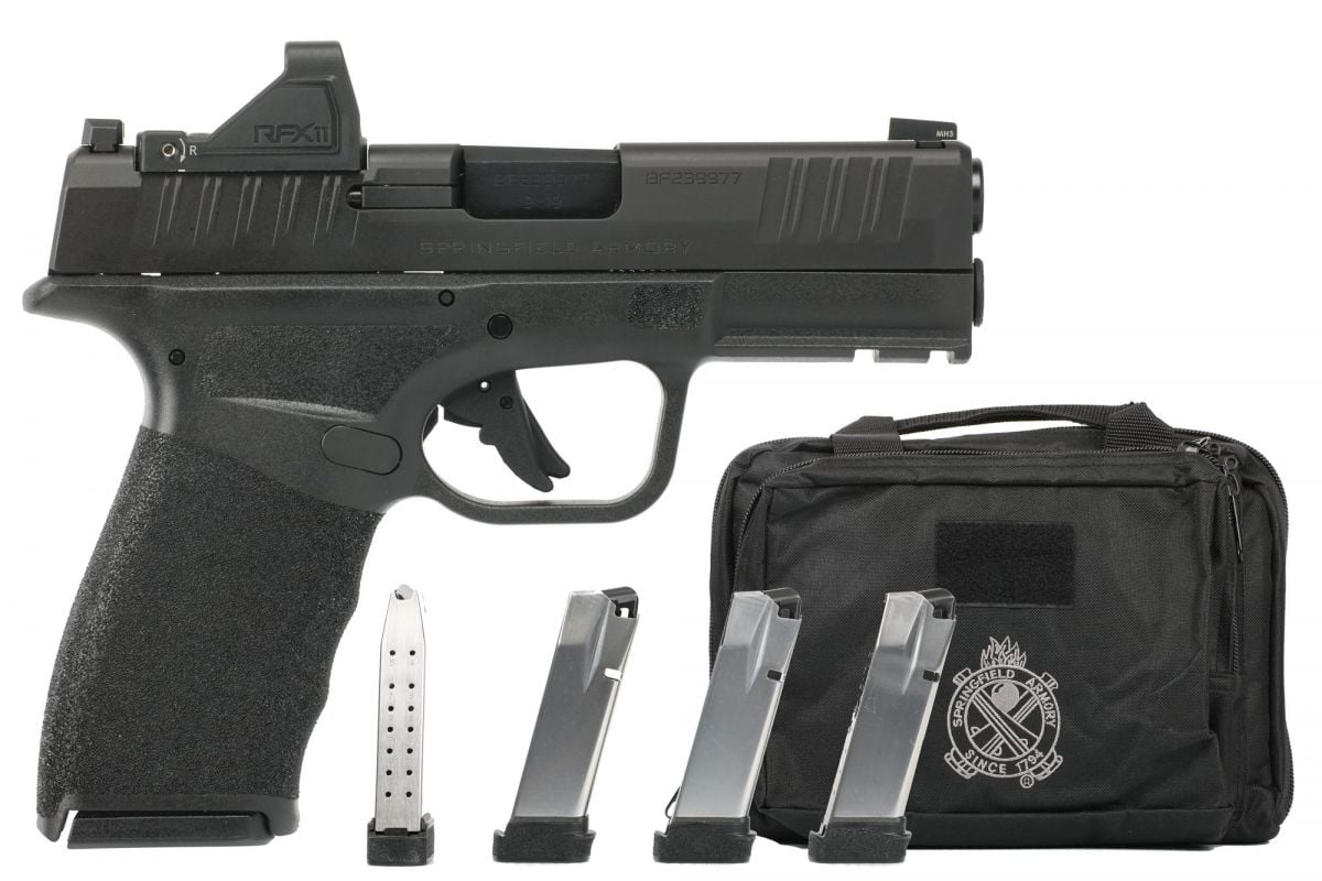 Springfield Armory Hellcat Pro 9mm Pistol - Gear Up Package with 5 Mags, Soft Case & Viridian Red Dot Sight
