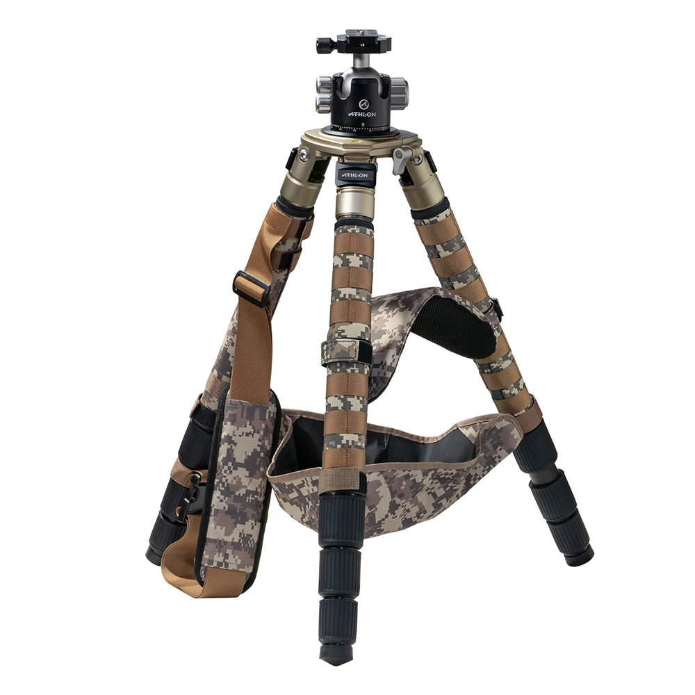 Athlon Optics Midas CF29 - Carbon Fiber Tripod (29mm tube) Ball Head (44mm) Soft sided carrying case Accessories